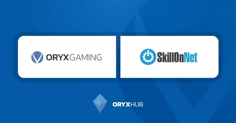 Oryx gaming and SkillOnNet logos