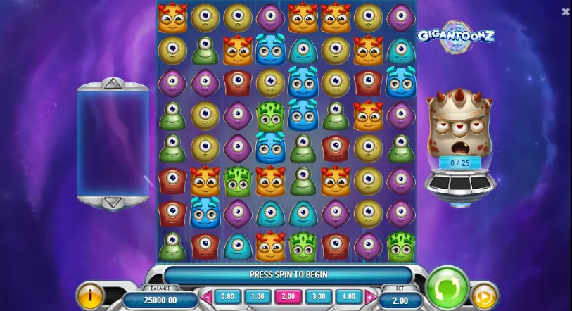 Printscreen of Gigantoonz slot game