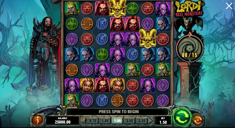 Overview of Lordi Reel Mosters slot game