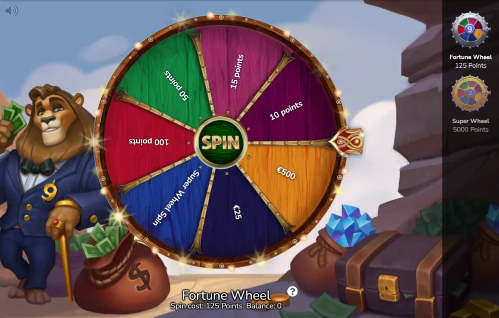 Nine casino Fortune Wheel
