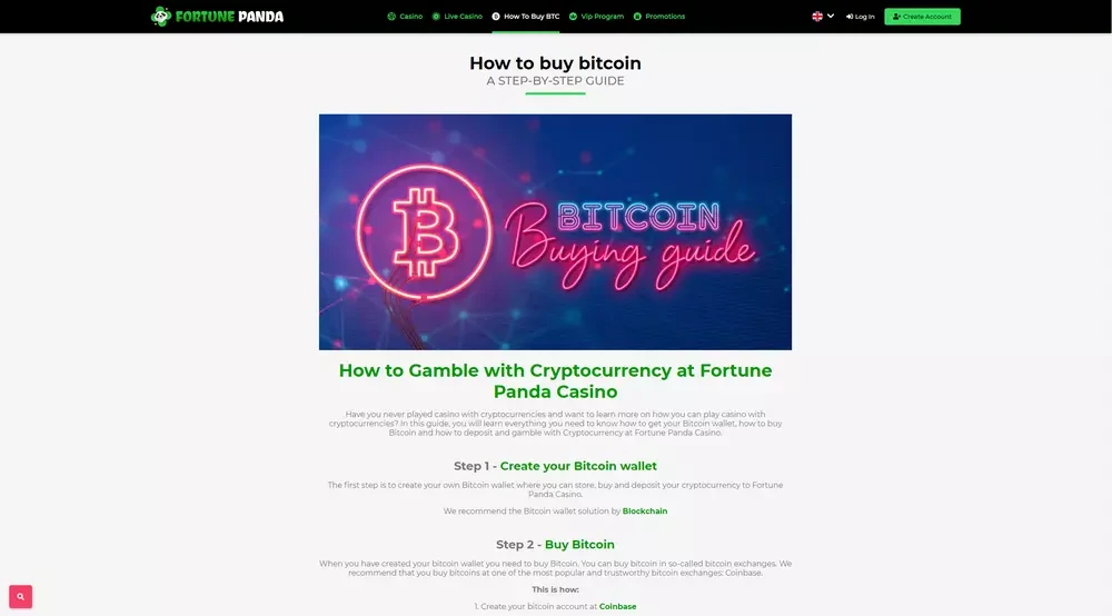 How to gamble with Cryptocurrency at Fortune Panda casino