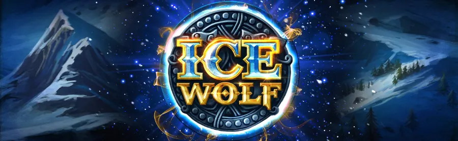 Top banner showing the icon of slot game Ice Wolf from Elk Studios